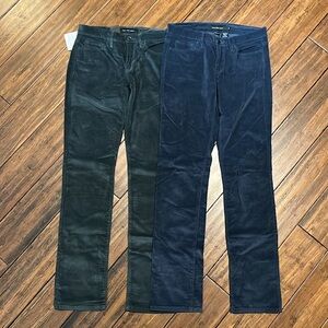 Calvin Klein Jeans Corduroy Pants Size 6 Tall 34” Inseam Dark Grey (NEW) & Blue